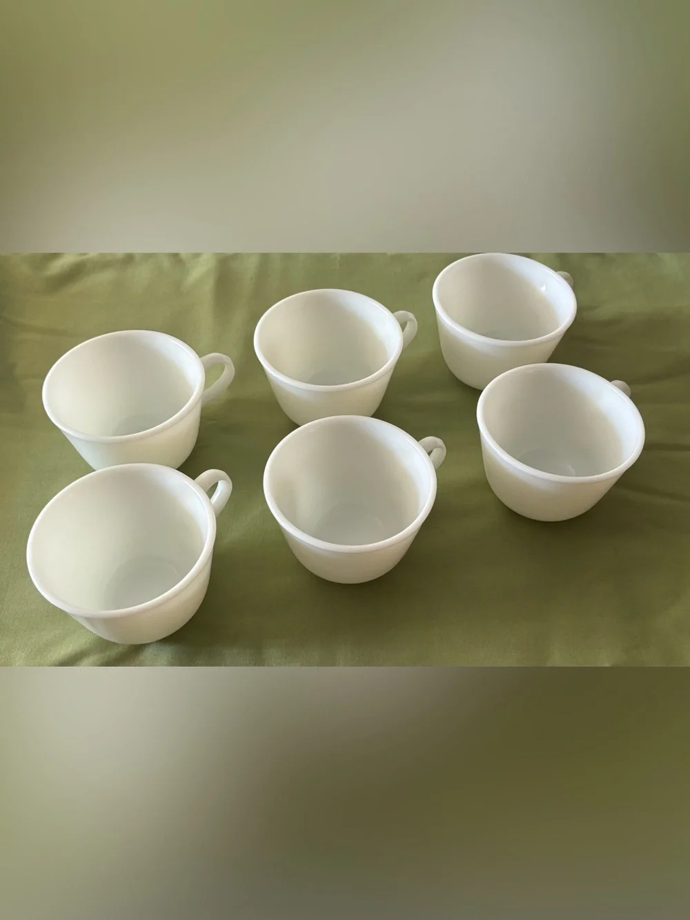 Vintage Pyrex Opal White Milk Glass Coffee/Tea Cups/Mugs
